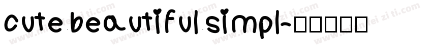 cute beautiful simpl字体转换